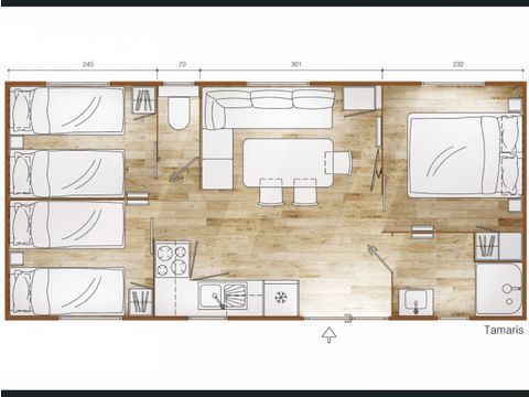 Mobile home 6 persons - Tamaris