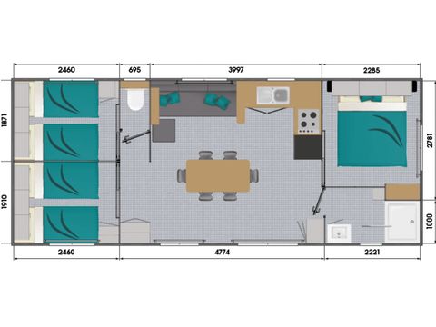 Mobile home 6 persons - Corail