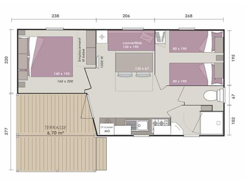 MOBILE HOME 4 people - Mobile home Loggia Compact - 2 bedrooms