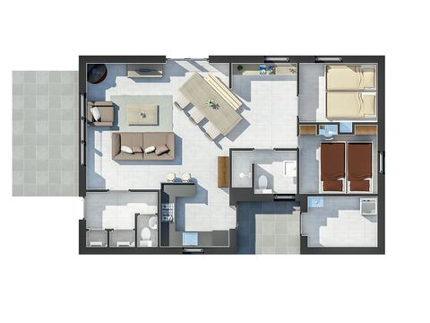 BUNGALOW 4 people - Comfort with a Whirlpool Bath