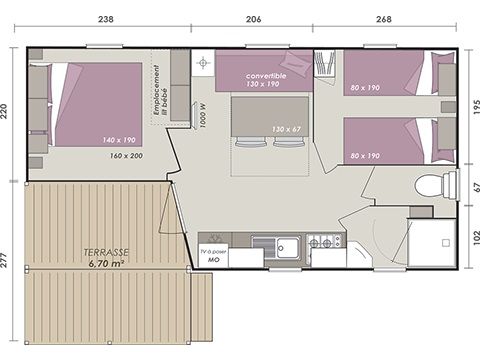 MOBILE HOME 6 people - AKOYA