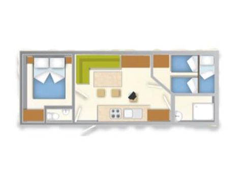 MOBILE HOME 6 people - BLU ROMANTIC (4 adults + 2 children)