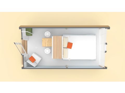 CANVAS BUNGALOW 2 people - COCO SWEET 2 people - 1 bedroom, no sanitary facilities, not air-conditioned