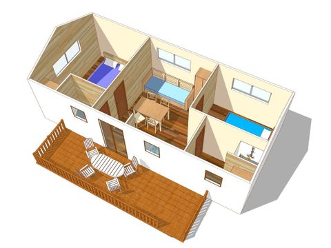 MOBILE HOME 4 people - Classic XL | 2 Bedrooms | 4 Pers | Raised terrace | Air conditioning by Homair