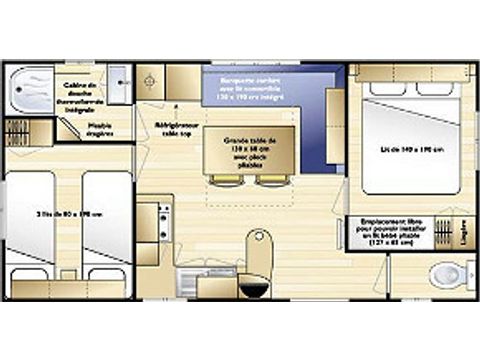 MOBILE HOME 6 people - 2-chamber MRI