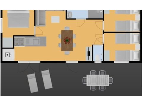 Mobile home 6 persons - Mobil home les Milandes