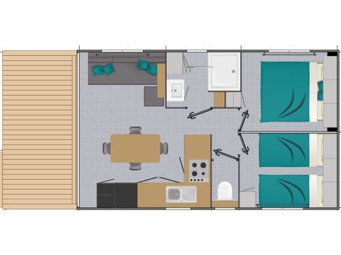Mobile home 4 persons - Presta+ (Clim+Tv)