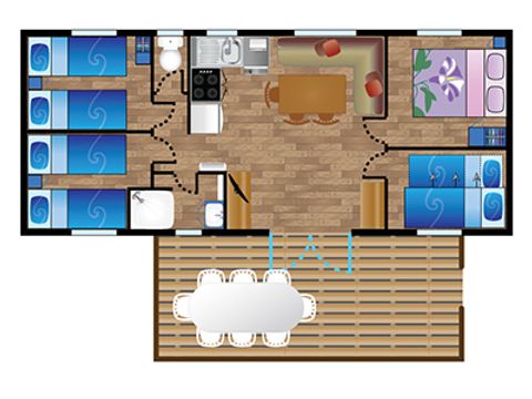 MOBILE HOME 8 people - Mobile-home LARRUN**** sleeps 8