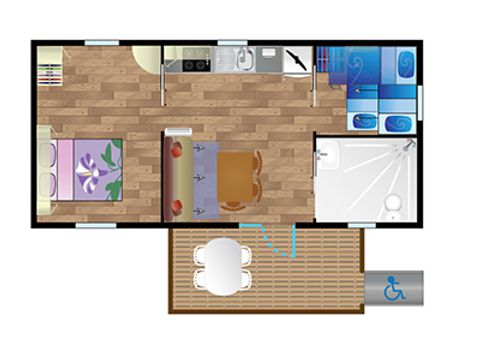 MOBILE HOME 4 people - Mobile-home IGUSKI**** (PMR) sleeps 4