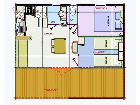 CHALET 4 people - 2 bedrooms + air conditioning