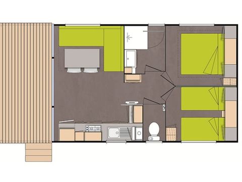 MOBILE HOME 4 people - Classic mobile home 2 bedrooms 4 people Wednesday