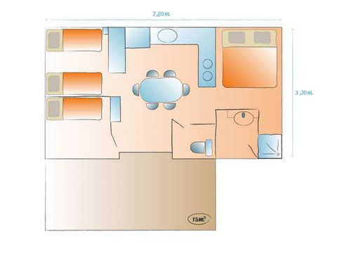 MOBILE HOME 6 people - Cottage Family