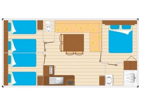 MOBILE HOME 8 people - Leisure 3 bedrooms 30m²