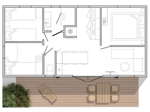 MOBILE HOME 6 people - Mahana 3 bedroom 33m² apartment