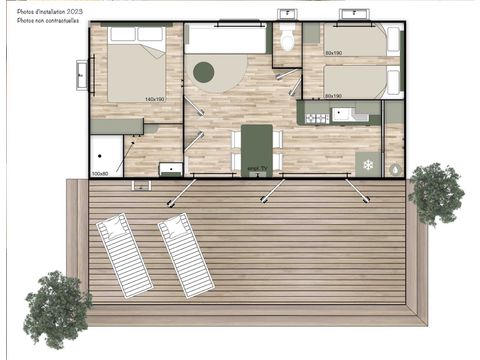 MOBILE HOME 4 people - Family Premium BDL 29m² Clim TV