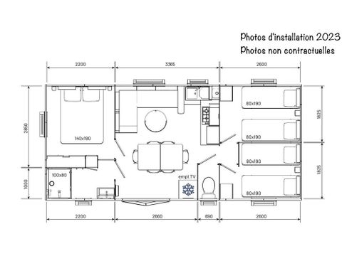 MOBILE HOME 6 people - Ciela Confort - 3 bedrooms - Lake view