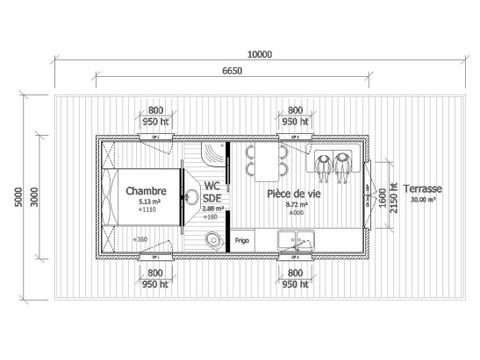 UNUSUAL ACCOMMODATION 2 people - Ciela Ilot Flottant - 1 bedroom - Fitted kitchen - Bathroom