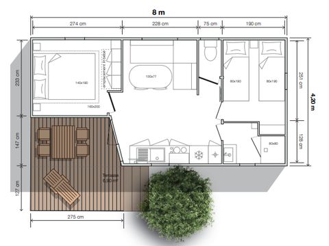 Mobile home 4 persons - O'hara - 784 - TG
