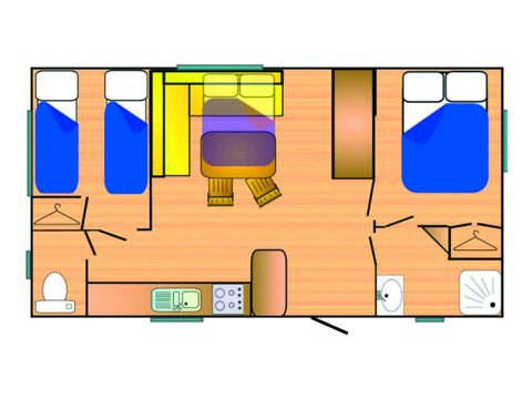 MOBILE HOME 6 people - Grand 800-3 A/C CD