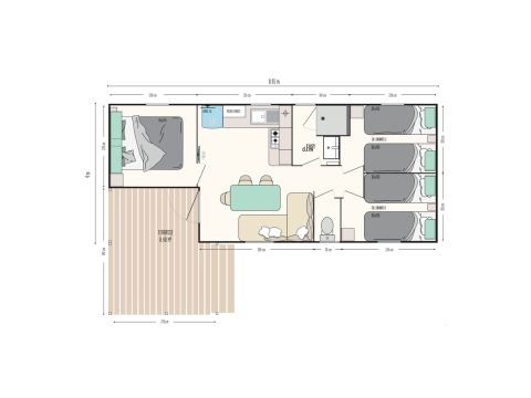 Mobile home 8 persons - CEDAR