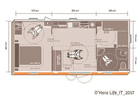 Mobile home 6 persons - CHATAIGNIER - PMR - 2 bedrooms