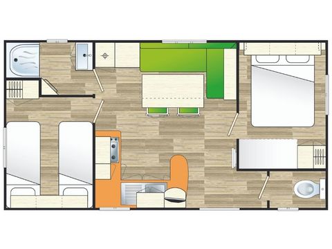 MOBILE HOME 6 people - Evasion 2 bedrooms - TV