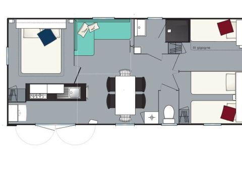 MOBILE HOME 6 people - Leisure 3 bedrooms - TV