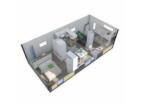 MOBILE HOME 5 people - PREMIUM TAOS 2bed 5 pers with air conditioning