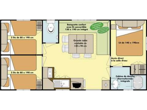 MOBILE HOME 6 people - Classic 3 bedrooms Saturday
