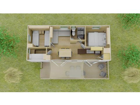 Mobile home 8 persons - Mobile-home | Premium | 3 Bedrooms | 6/8 Pers. | Raised terrace | Air-con.