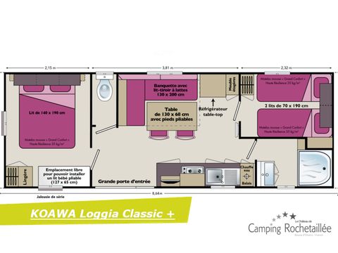 MOBILE HOME 4 people - KOAWA LOGGIA CONFORT 26m2