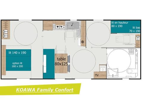 MOBILE HOME 4 people - KOAWA FAMILY COMFORT PMR TV