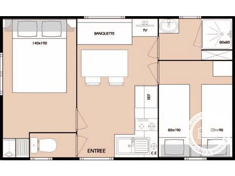 MOBILE HOME 4 people - Loisirs 3 Rooms 4 People + TV