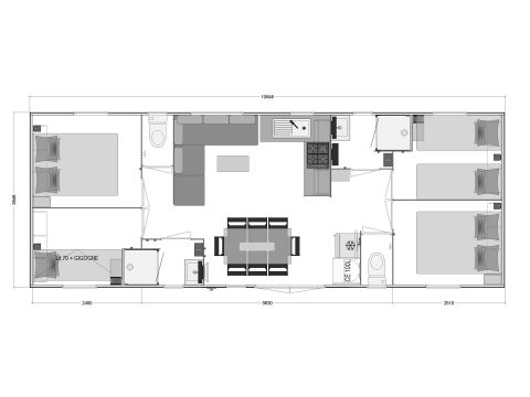 Mobile home 8 persons - Quattro Premium Jacuzzi range