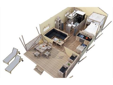 CANVAS AND WOOD TENT 5 people - Bintulu