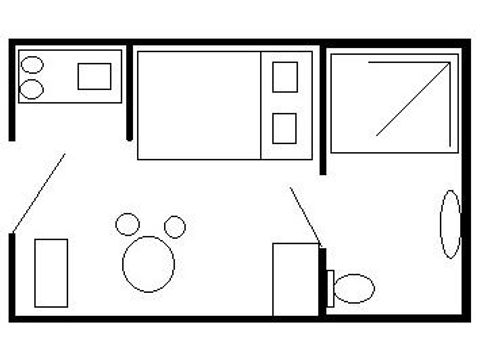 Studio 2 persons - Bulle Standard 20 m² 1 bedroom +TV