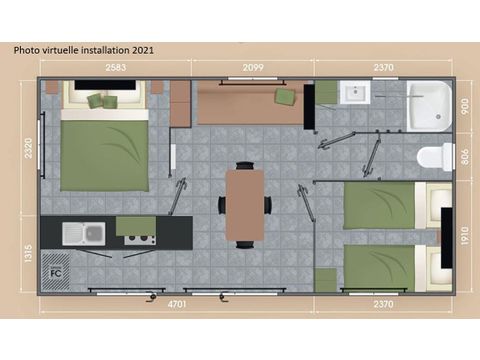 MOBILE HOME 4 people - FAMILY PREMIUM 27m2