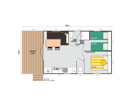 MOBILE HOME 4 people - LOGGIA BAY 2 bedrooms