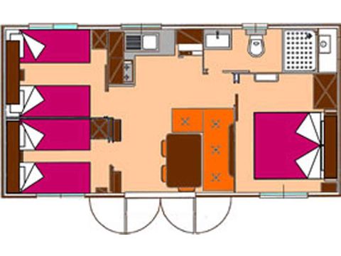 Mobile home 6 persons - SUNFLOWER SUITE