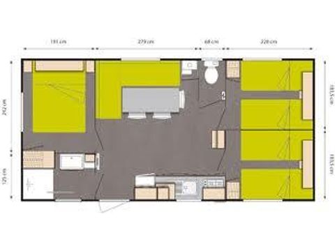 Mobile home 6 persons - O'Hara + Air Conditioning