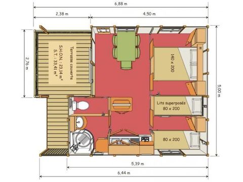 Bungalow 5 persons - Club