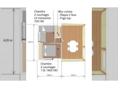 CANVAS BUNGALOW 5 people - Tithome - without sanitary facilities