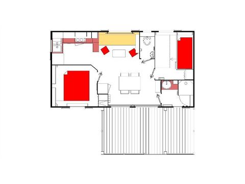 MOBILE HOME 5 people - Cabane du Jura 35 m² - air-conditioned 5 people