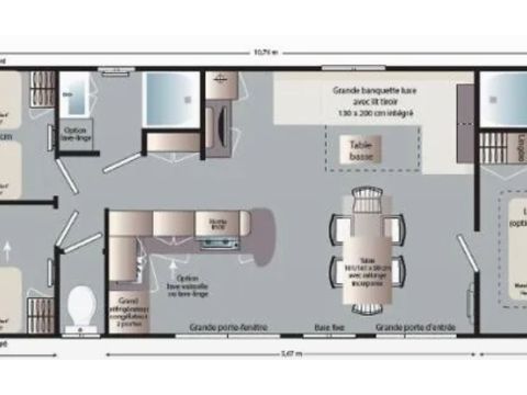 MOBILE HOME 7 people - Family XL 40 m² - air-conditioned 6/7 pers