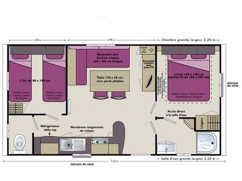 Mobile home 4/5 persons - Cottage 28m²