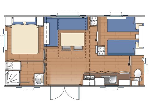 MOBILE HOME 5 people - Cottage Eco 28m² 4/5 pers