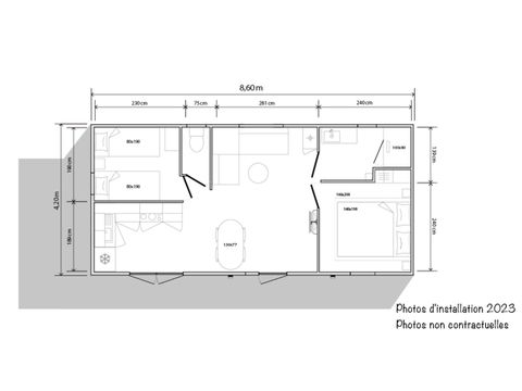 MOBILE HOME 4 people - New Loggia 32m² Clim TV
