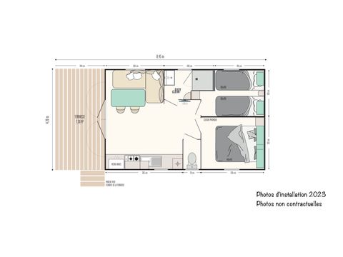 MOBILE HOME 4 people - New Family 25m² Clim TV