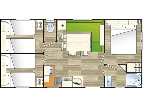 Mobile home 6 persons - Family Eco 30m² 6 people