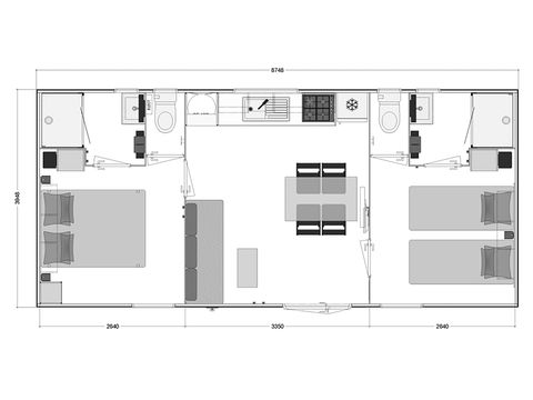 Mobile home 4 persons - COTTAGE PREMIUM AIR CONDITIONING